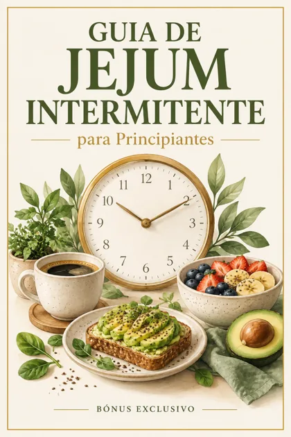 Capa do bónus Guia de Jejum Intermitente para Principiantes